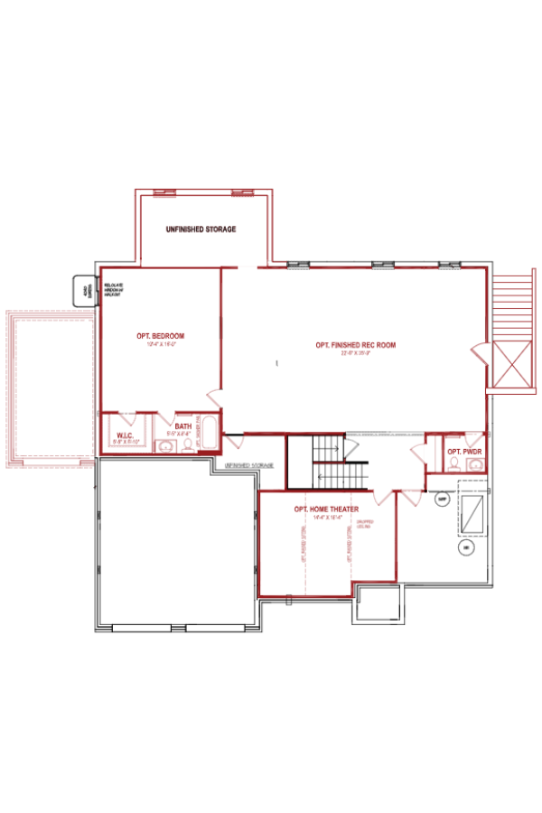 Lower Level floorplan image for Lot 27 Sorrento 2.0 - Move-In Now