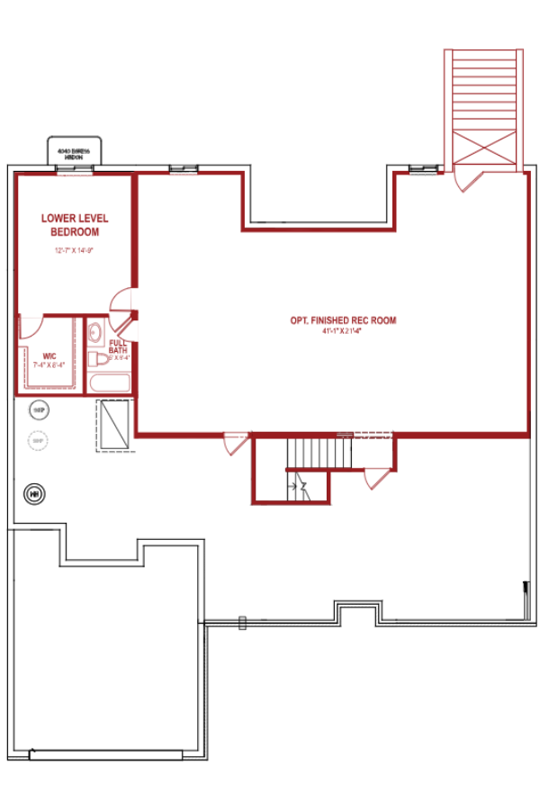 Lower Level floorplan image for Lot 19 Belina