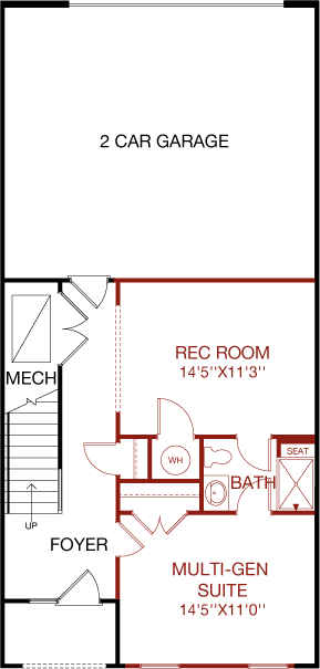 Lower Level floorplan image for 44B Chelsea