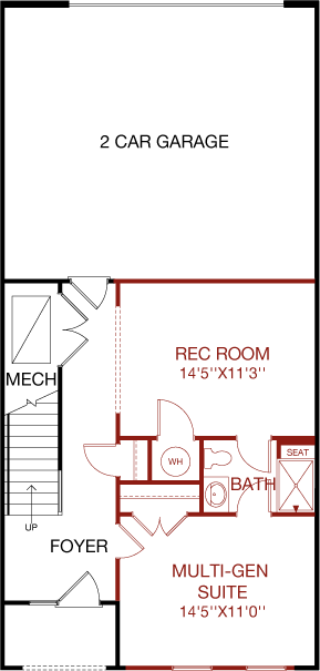 Lower Level floorplan image for 45B Chelsea
