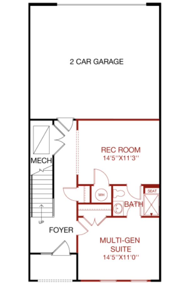 Lower Level floorplan image for 33B Chelsea