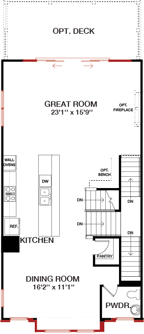 First Floor floorplan image for 20C The Waverly at South Lake