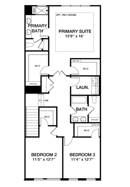 Second Floor floorplan image for 22B The Vista at South Lake