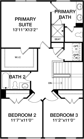 Second Floor floorplan image for 22C Waverly E-Series at South Lake