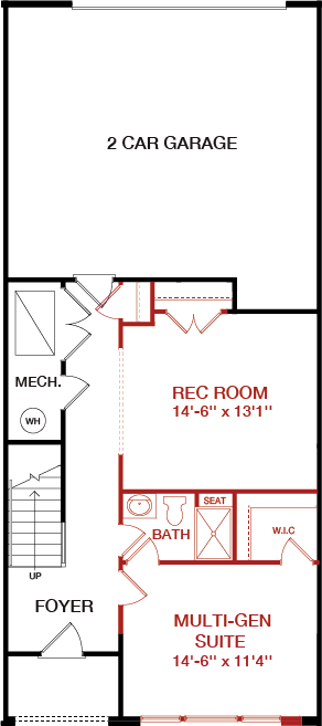 Lower Level floorplan image for 27C The Vista at South Lake