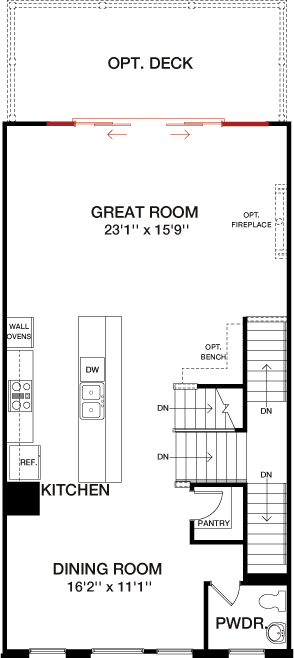 First Floor floorplan image for 30F The Waverly at South Lake