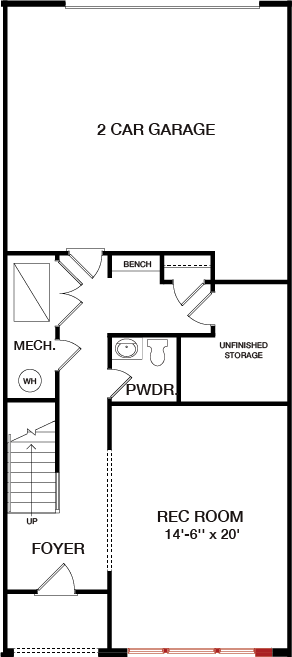 Lower Level floorplan image for 37B The Vista at South Lake