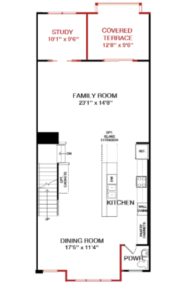 First Floor floorplan image for 3J The Vista at South Lake