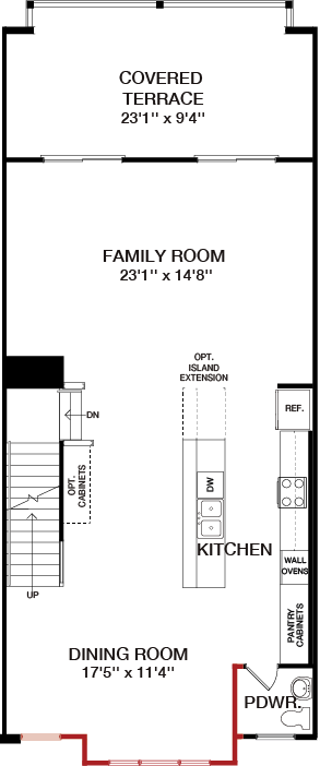 First Floor floorplan image for 4B The Vista at South Lake