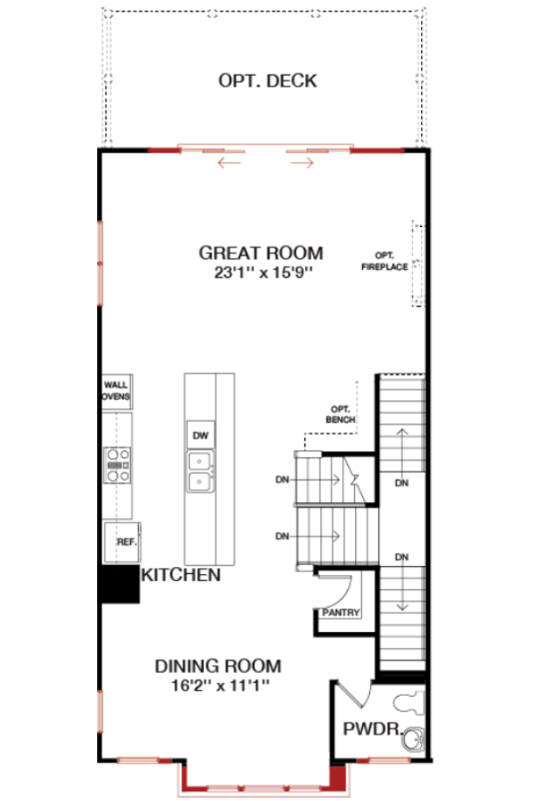 First Floor floorplan image for 19F The Waverly at South Lake