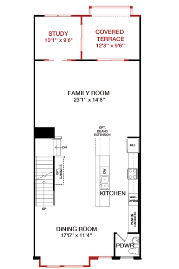 First Floor floorplan image for 4J The Vista at South Lake
