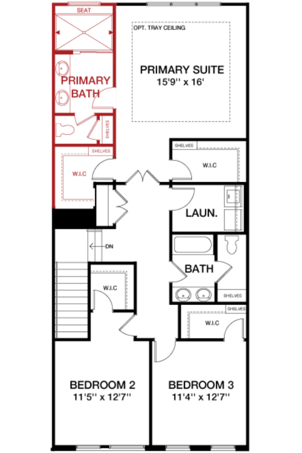 Second Floor floorplan image for 6F Vista