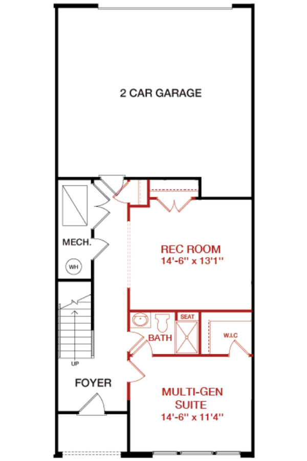 Lower Level floorplan image for 6F Vista