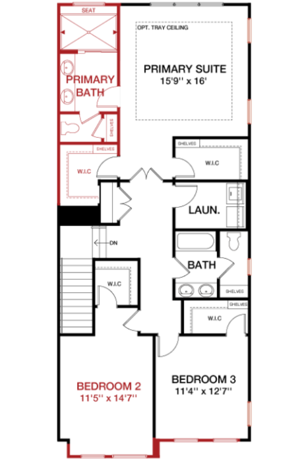 Second Floor floorplan image for 6J Vista