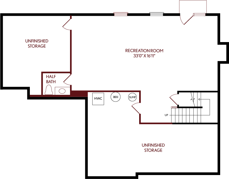 Lower Level floorplan image for 157A Razzano