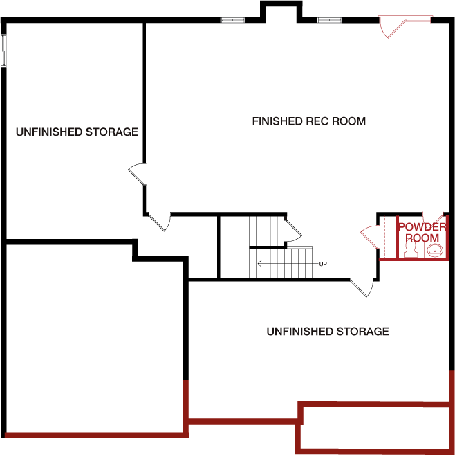 Lower Level floorplan image for 158A Sorrento 2.0