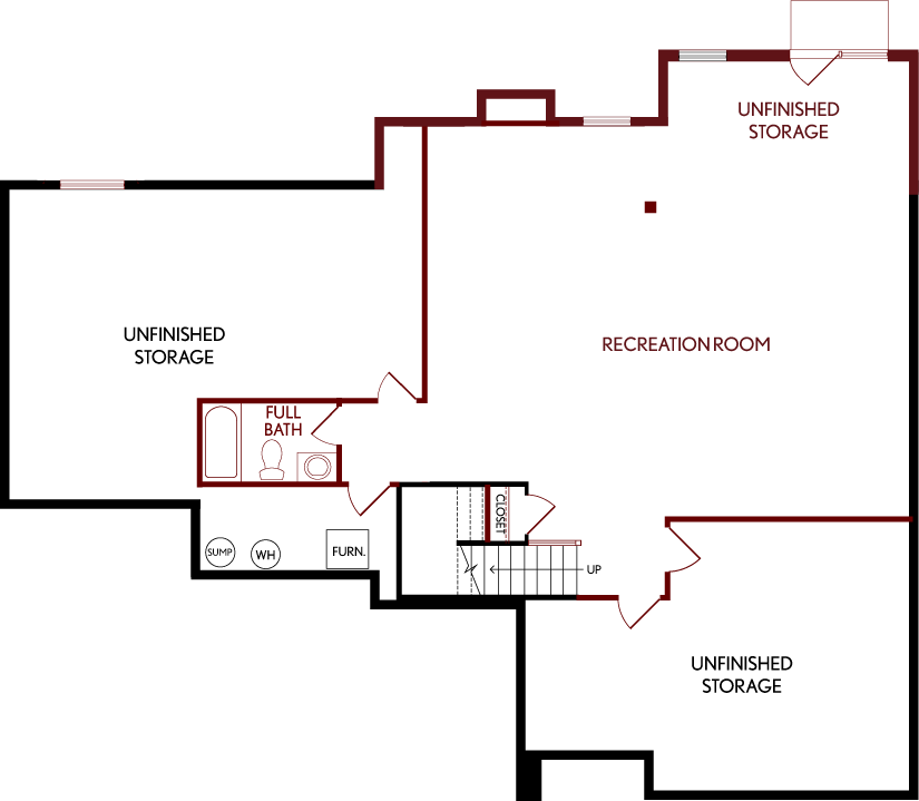 Lower Level floorplan image for 172A Palermo MG