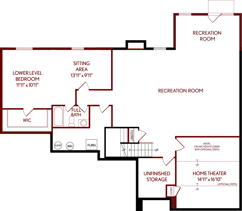 Lower Level floorplan image for 174A Palermo MG