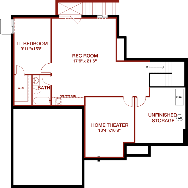Lower Level floorplan image for 2A Orvieto 2.0