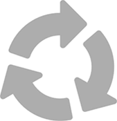 icon - circle of arrows - transparent gray